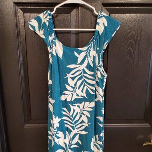 Old Navy Teal Flutter Sleeve Dress